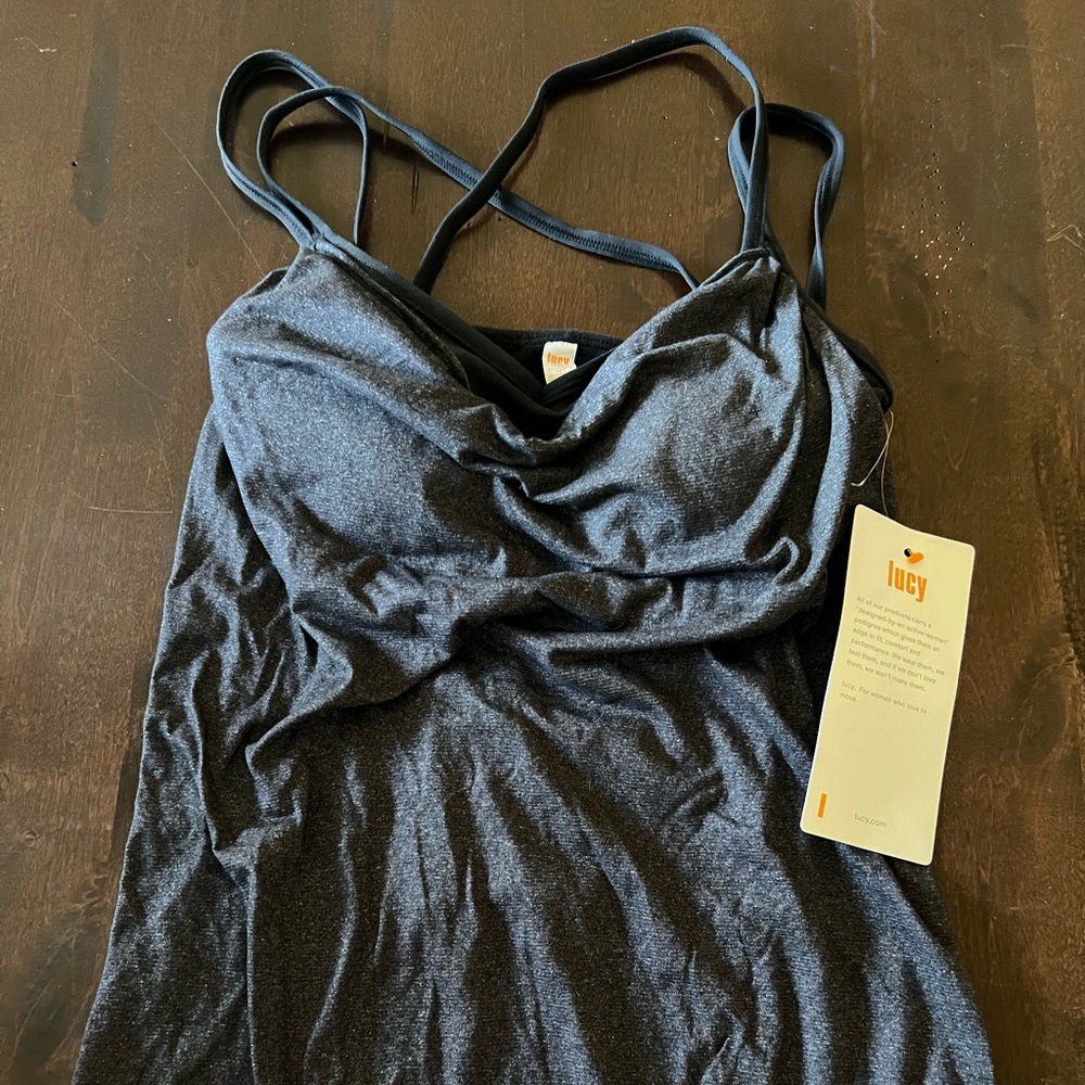 Lucy Women’s Singlet BNWT Size XS charcoal gray and black